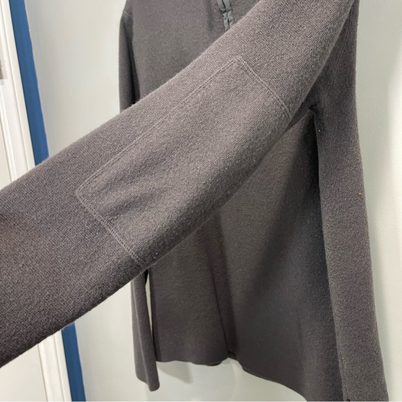 Banana Republic Merino Half Zip Sweater Dark Grey Men size Large - Picture 4 of 11
